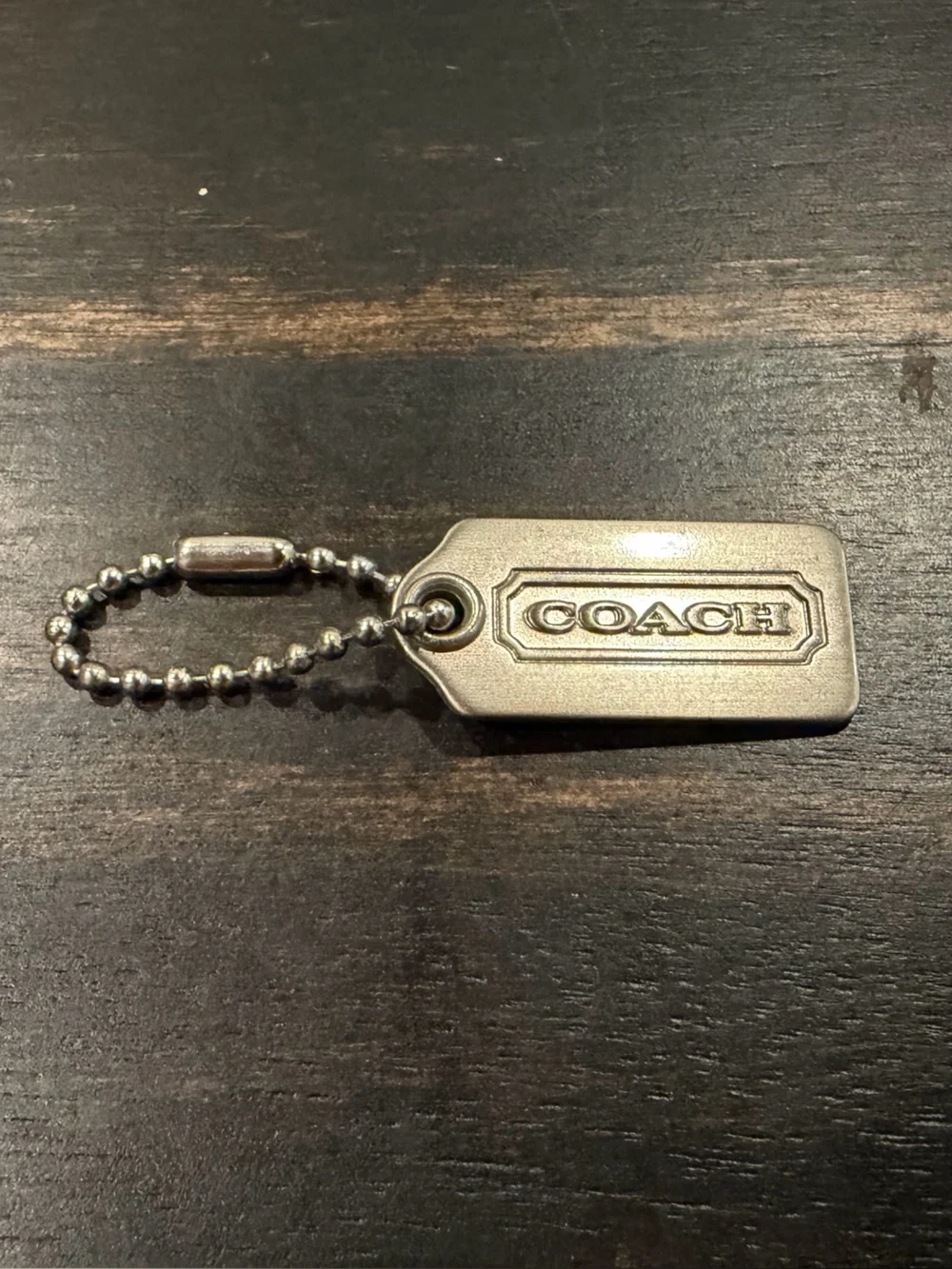Silver Coach Metal Mini Hangtag